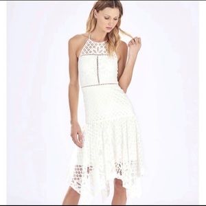 Parker Halter White Lace Dress